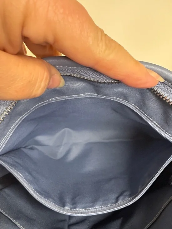 COACH Khaki Signature Crossbody and Wallet with Light Blue Trim - Picture 10 of 15